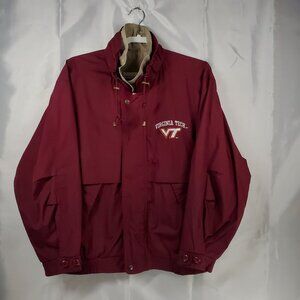 Pro Celebrity Insulated Windbreaker Water Resistant Jacket Hokies Logo Men Sz S